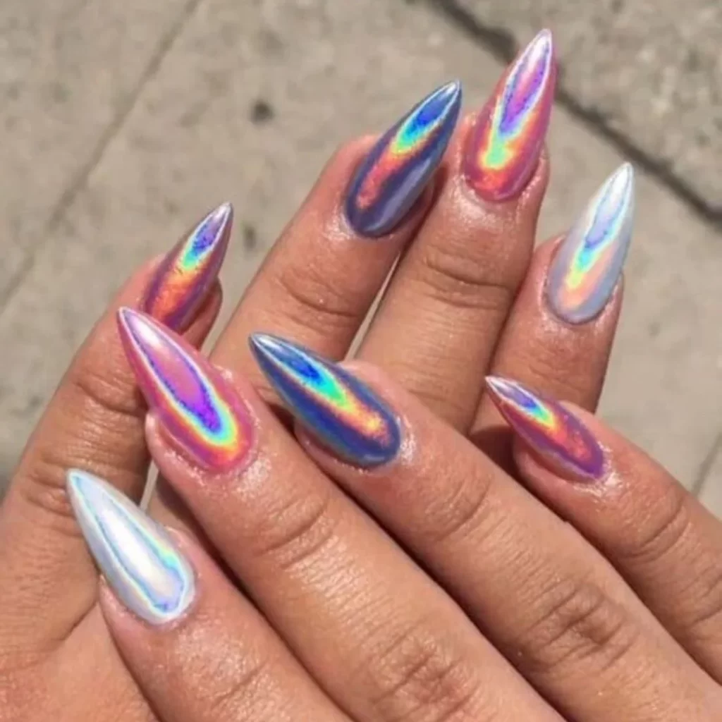 unicorn-chrome-nails